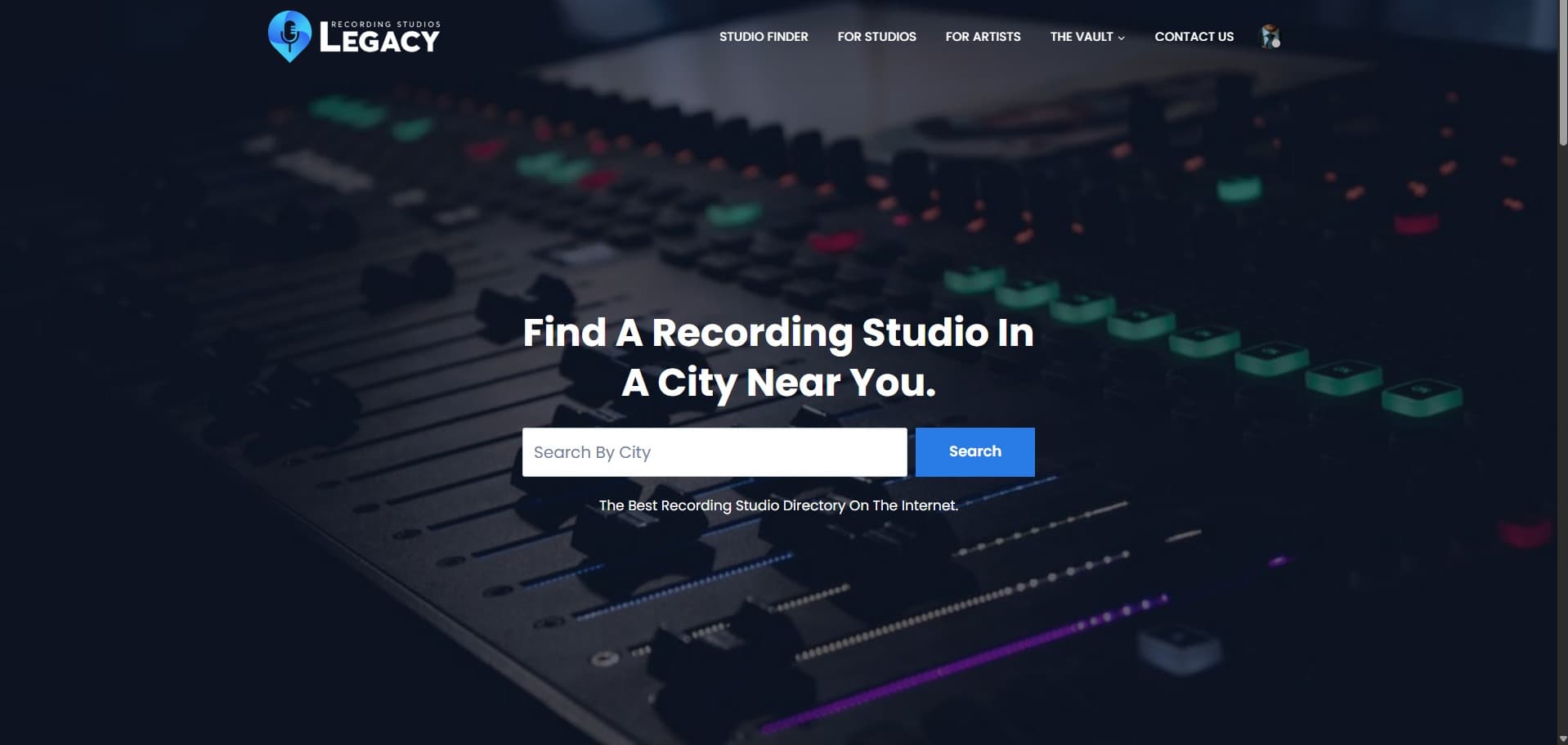 Legacy Recording Studios website