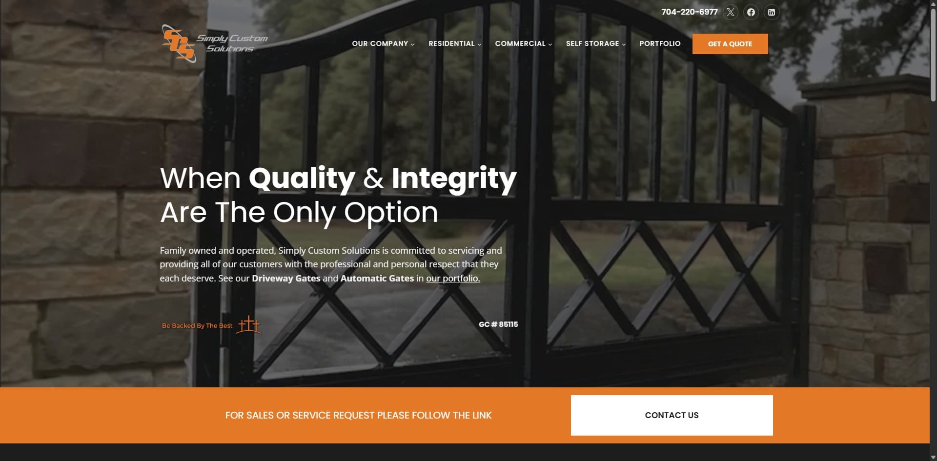 Simply Custom Solutions website