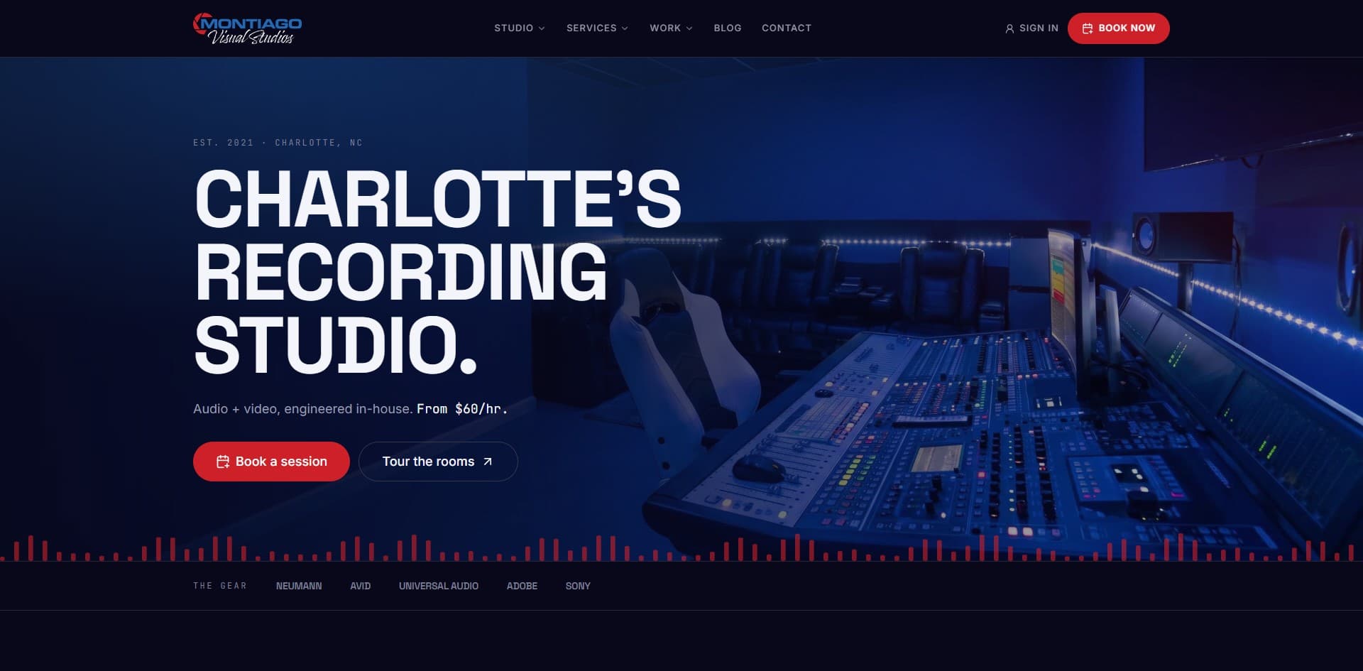 Montiago Visual Studios website
